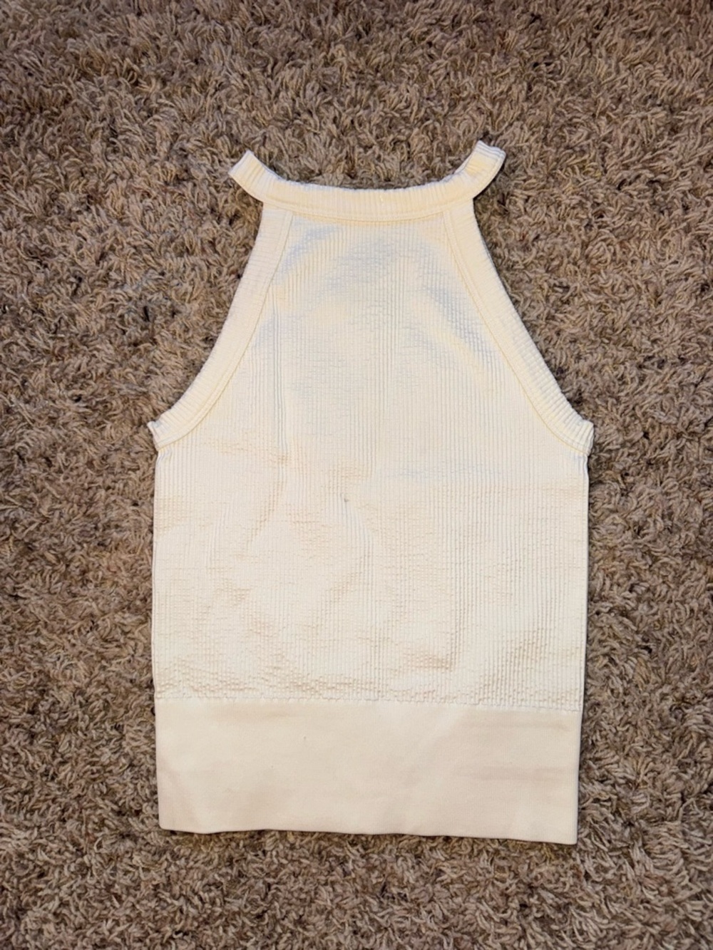 Free People white Ribbed Halter Top XS/S